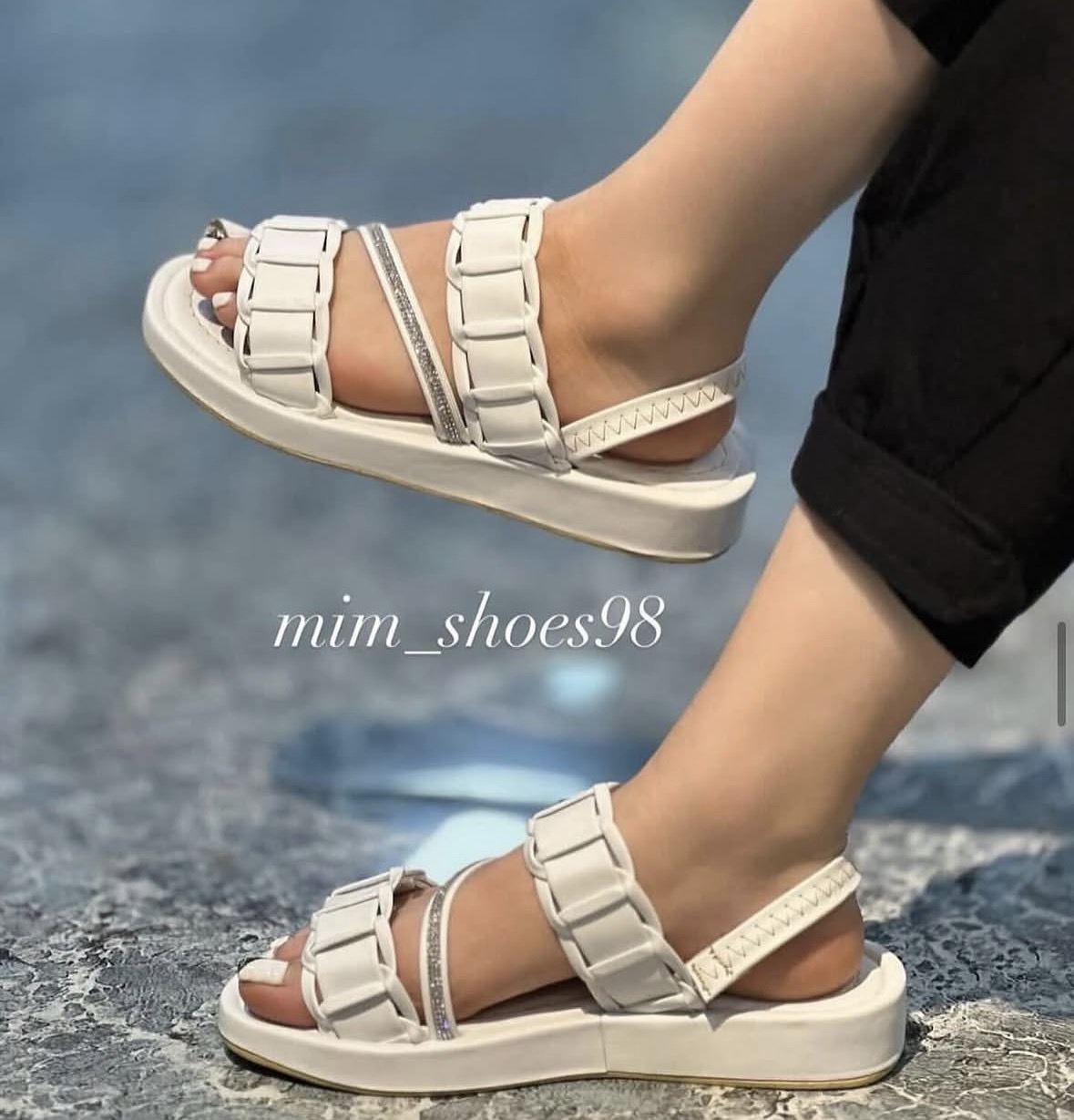 صندل زنانه مدل ماریا رنگ سفید