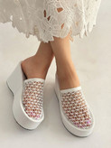 صندل زنانه لژدار مدل chanel (37-38-39-40)رنگ سفید