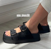 صندل زنانه مدل دو سگک زارا لژدار رنگ مشکی(۳۷-۳۸-۳۹-۴۰)