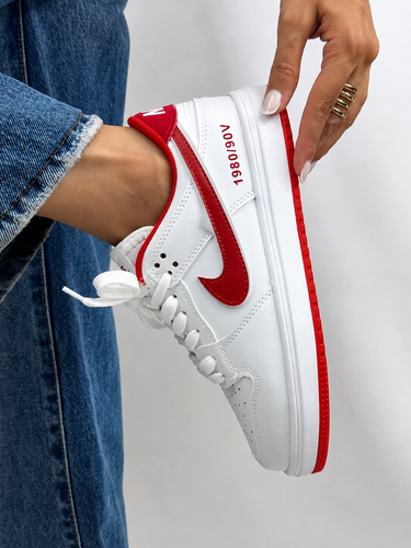 ونس زنانه مدل نایک ایر nike air رنگ سفید قرمز سایزبندی(۳۷-۳۸-۳۹-۴۰)